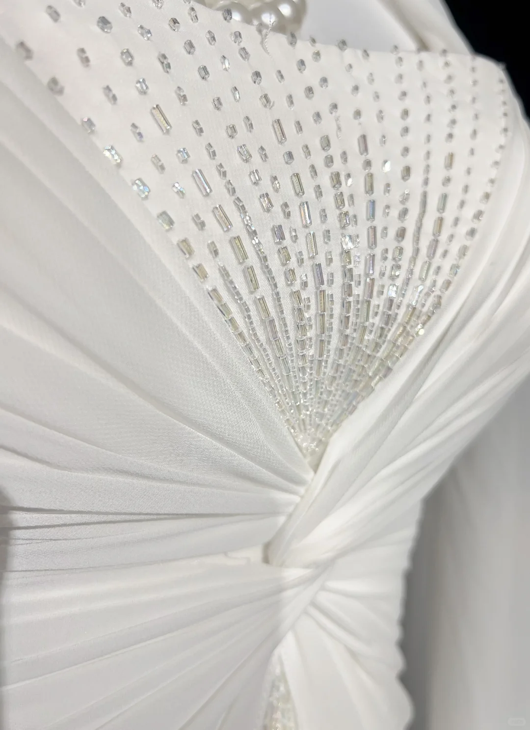 Unique Bridal Gown A Line Spaghetti Straps Chiffon Long White 50s Wedding Dresses Vintage Bridal Gowns DH1144