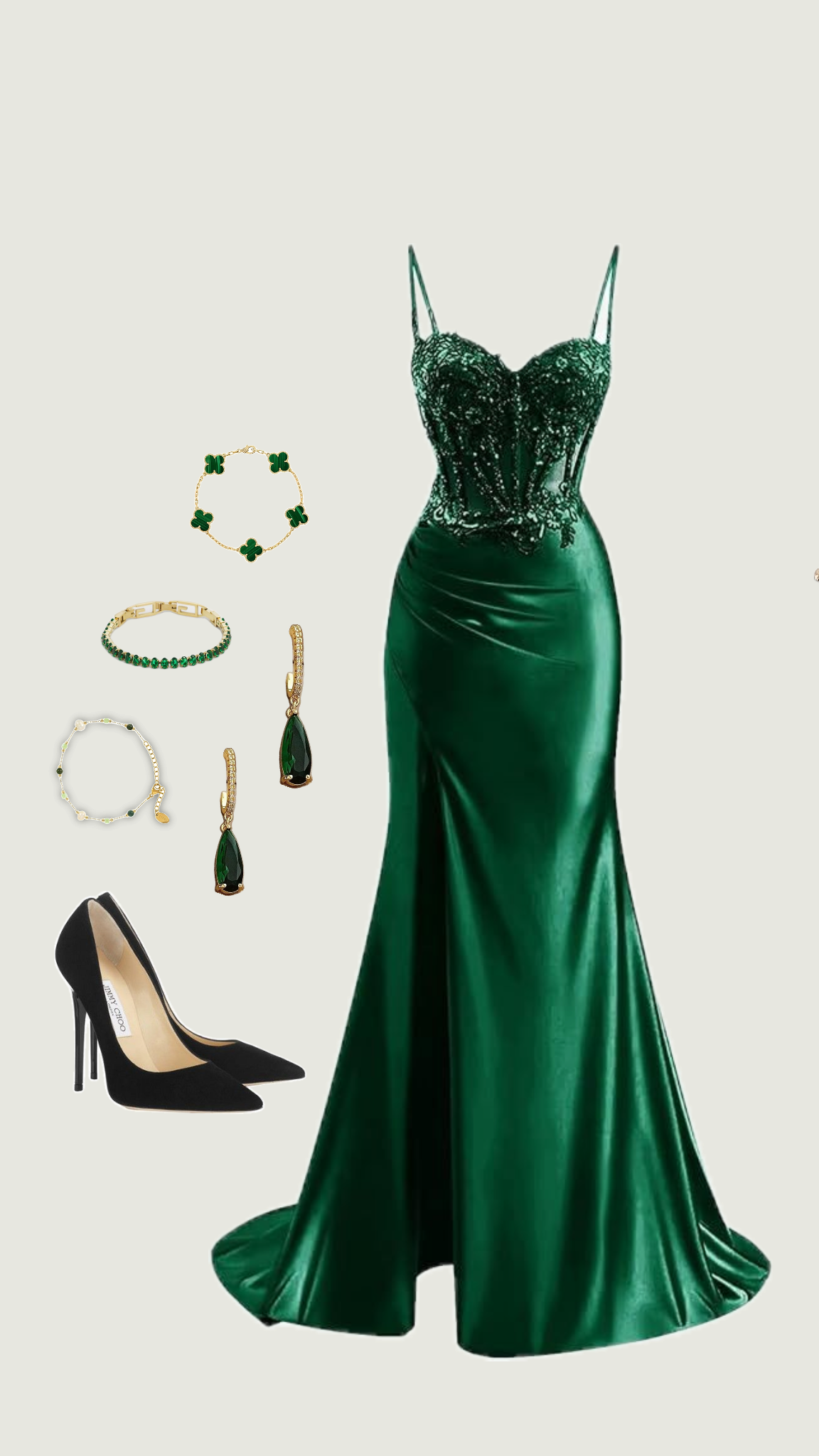 Elegant Mermaid Spaghetti Straps Green Satin Long Prom Dresses Party Dress Summer 20th Birthday Outfits 18th Birthday Dresses DH1278