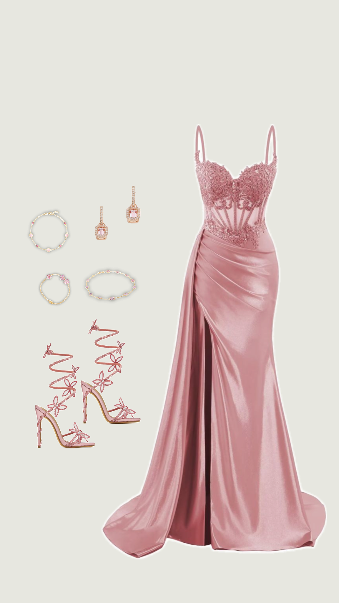 Elegant Mermaid Spaghetti Straps Pink Slit Satin Long Prom Dresses Party Dress Summer 20th Birthday Outfits 18th Birthday Dresses DH1280