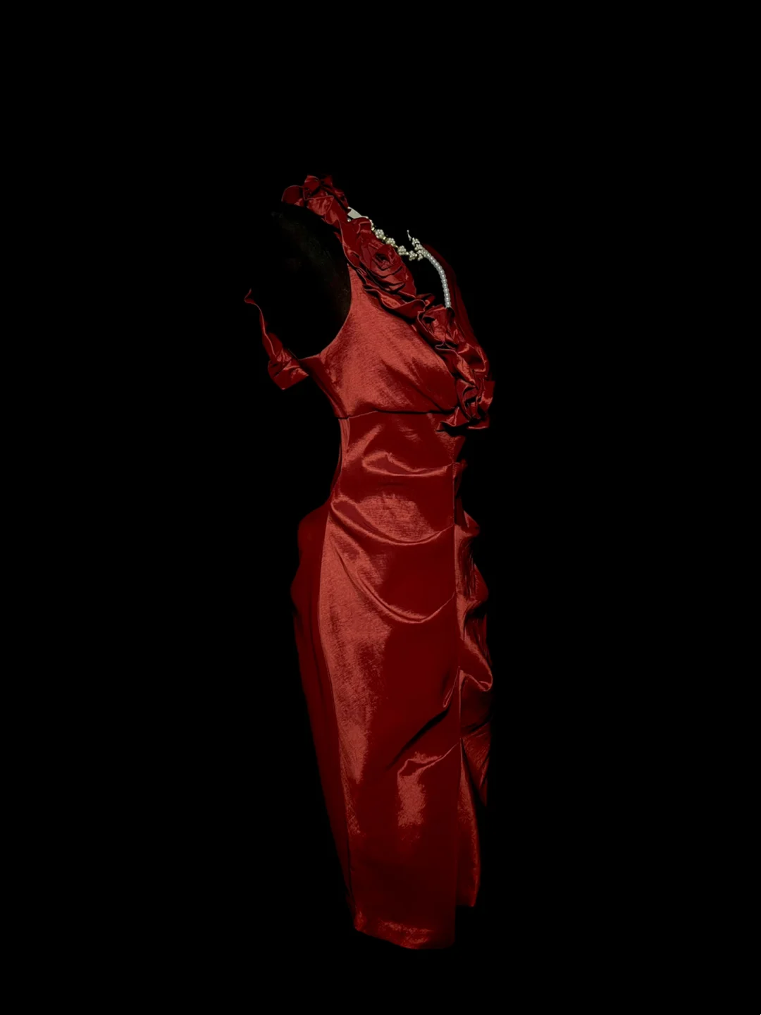 Unique Sheath V Neck Sleeveless Red Knee Length Formal 7th Grade Homecoming Dresses Middle School Prom Dress Hoco Outfits DH1323