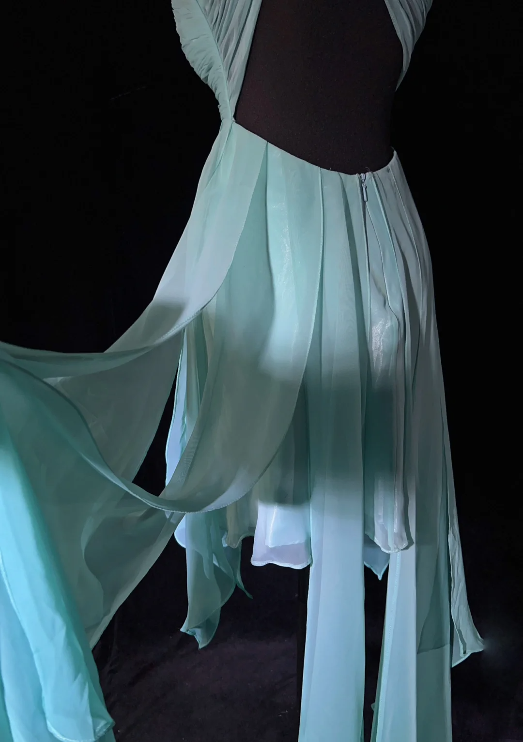 Cute A Line One Shoulder Light Blue Chiffon Layers Formal 7th Grade Homecoming Dresses Middle School Short Prom Dress Cocktail Birthday Outfits DH1435