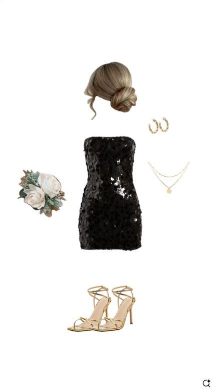 Classy Sheath Strapless Tight Black Sequin Short Mini Formal 8th Grade Homecoming Dresses Middle School Hoco Court Dress 21st Birthday Dress Hoco Outfits DH1728