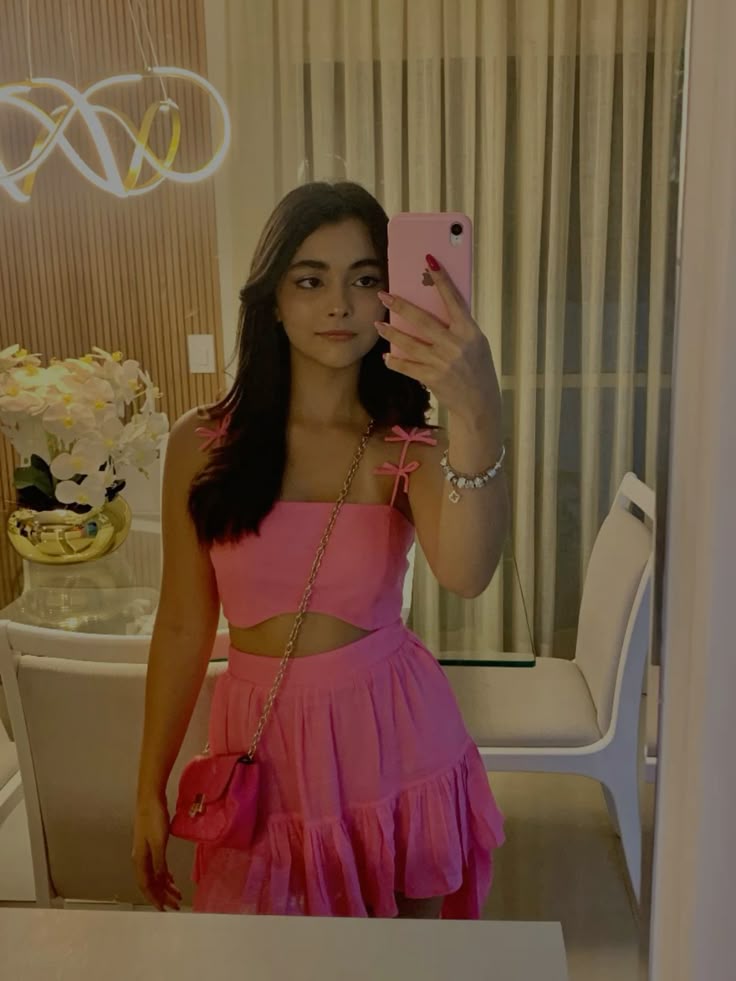 Classy A line Spaghetti Straps Pink Satin Short Mini Formal 8th Grade Homecoming Dresses Middle School Hoco Court Dress 20th Birthday Dress Hoco Outfits DH1740