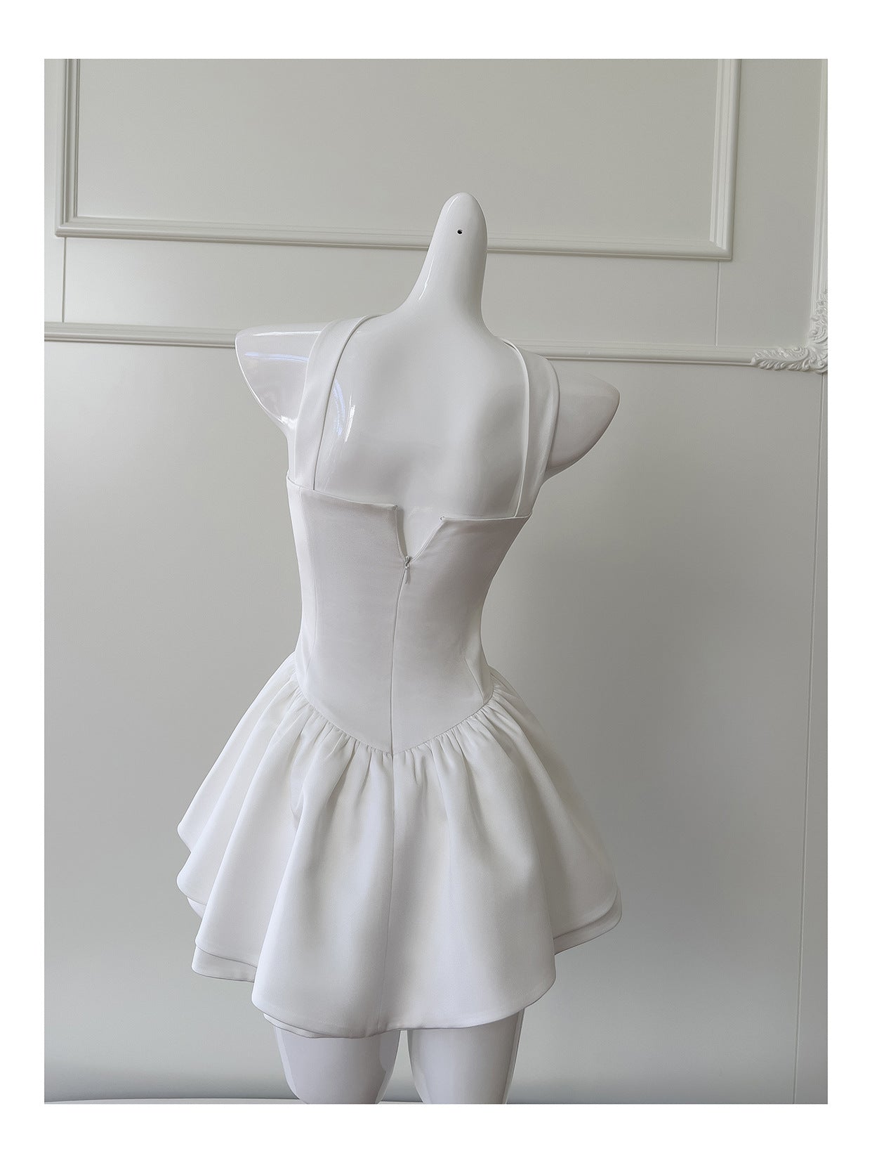 Pretty A Line Strapless Satin White Grad Dress Inspo Short Mini Formal 8th Grade Homecoming Dresses High School Hoco Court Dress Graduation Dress Cocktail Birthday Outfits DH1940