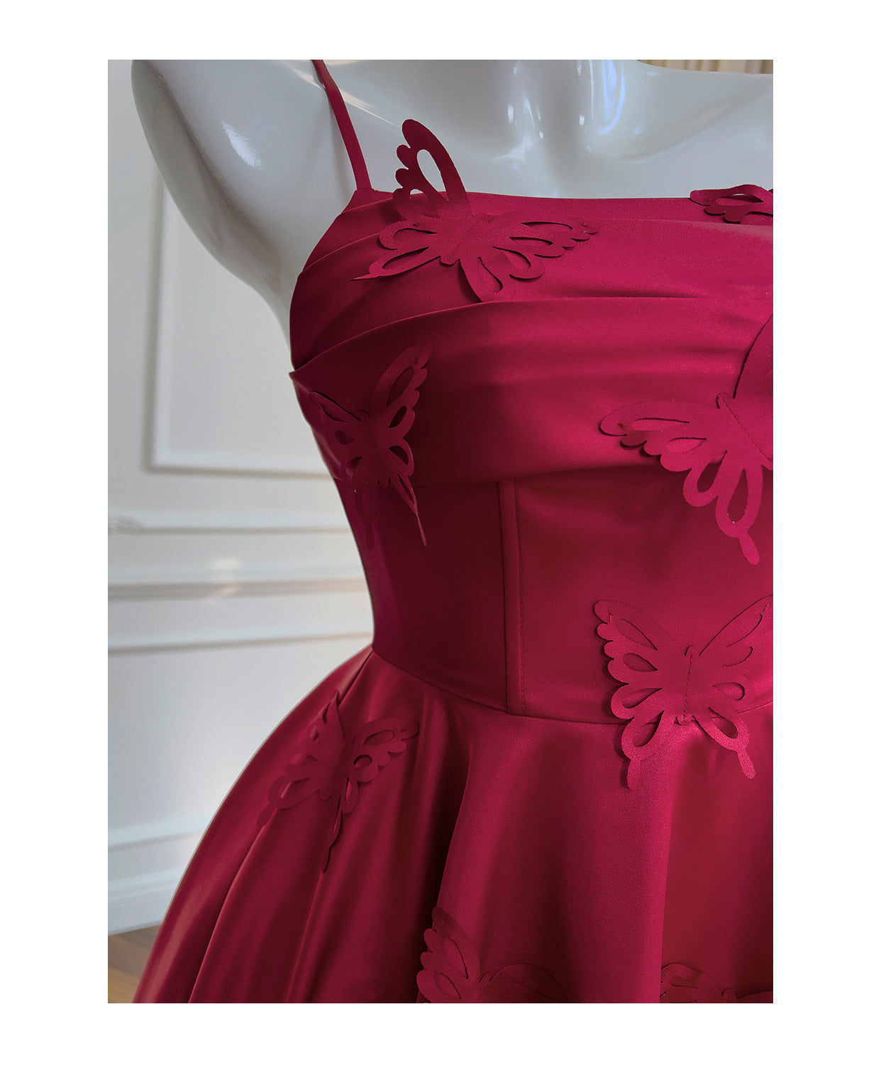 Modest A Line Spaghetti Straps Burgundy Satin Formal 8th Grade Homecoming Dresses Middle School Short Birthday Gowns Graduation Dress Hoco Outfits DH2108