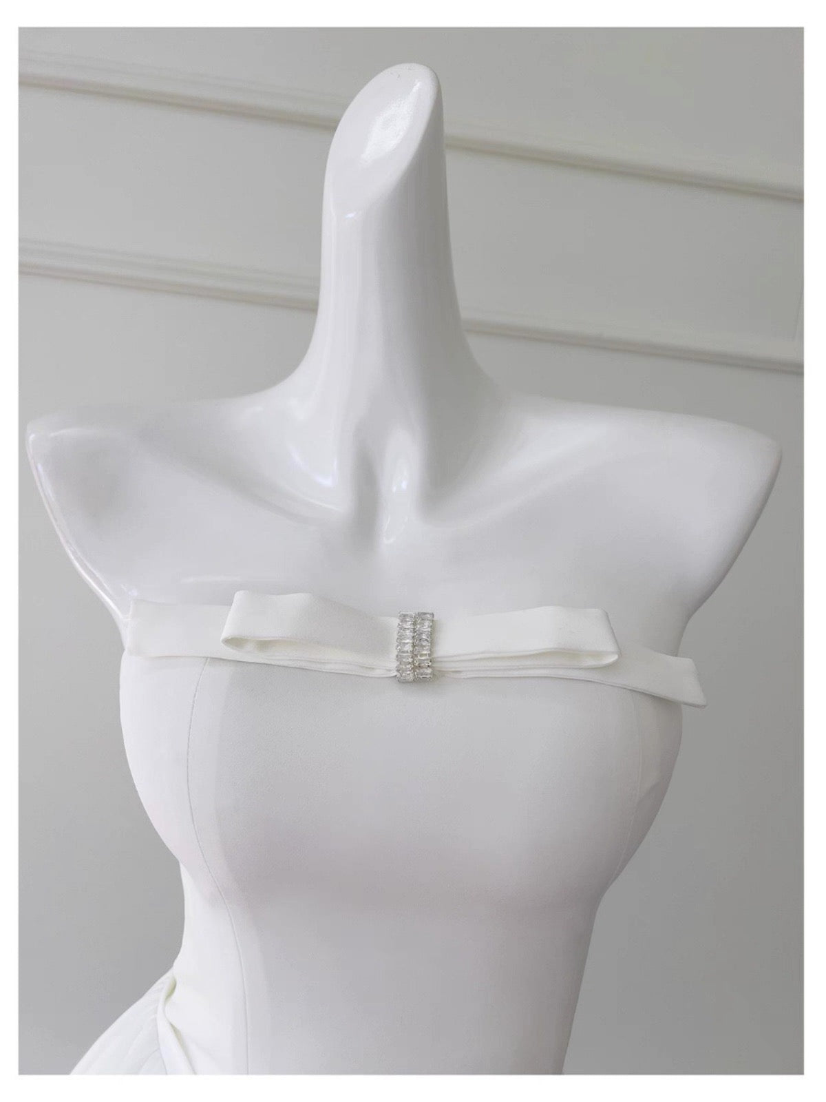 Aesthetic A line Strapless White Formal Tight Homecoming Dress Middle School Short 18th Birthday Outfits Graduation Dress Hoco Dresses DH2177