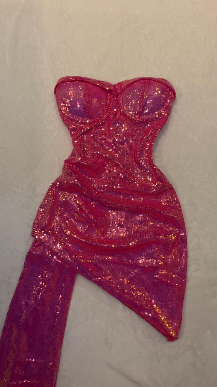 Pretty Sheath Strapless Pink Sequin Formal Homecoming Dresses 21st Birthday Outfits Graduation Dress Short Mini Cocktail Dresses DH2377