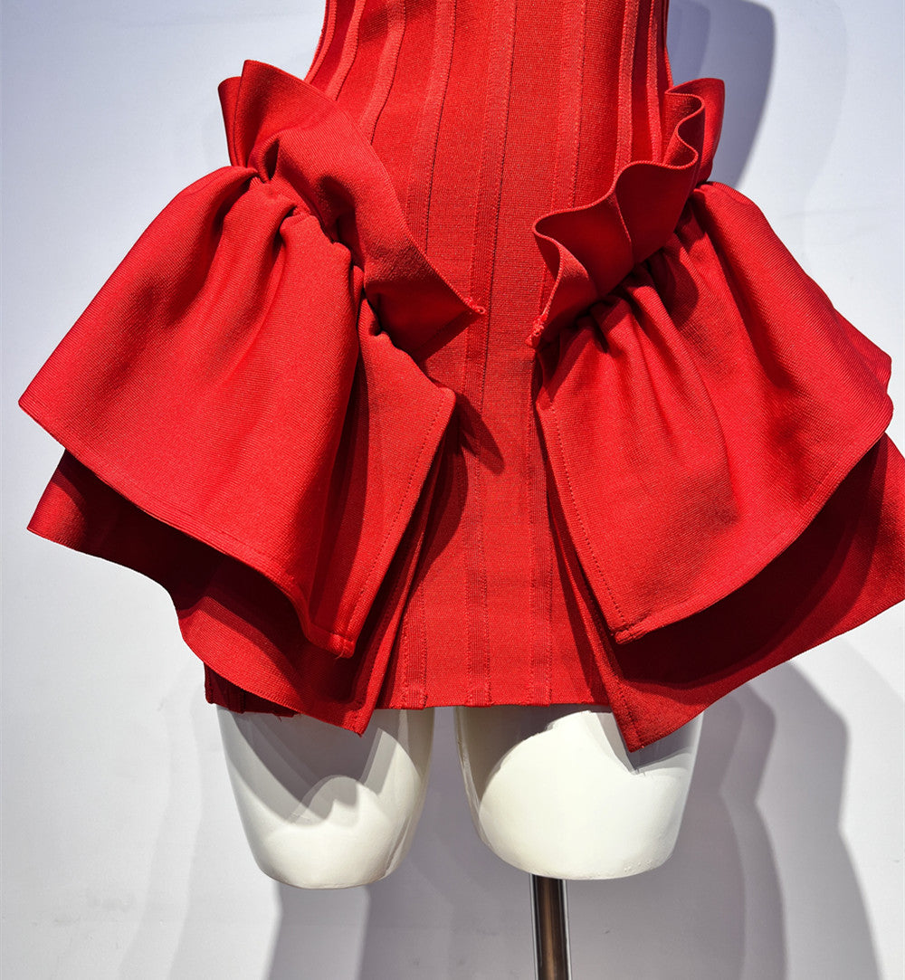 Cute A Line Spaghetti Straps Red Satin Formal Homecoming Dresses 16th Birthday Outfits Graduation Dress Short Mini Hoco Dresses DH2548