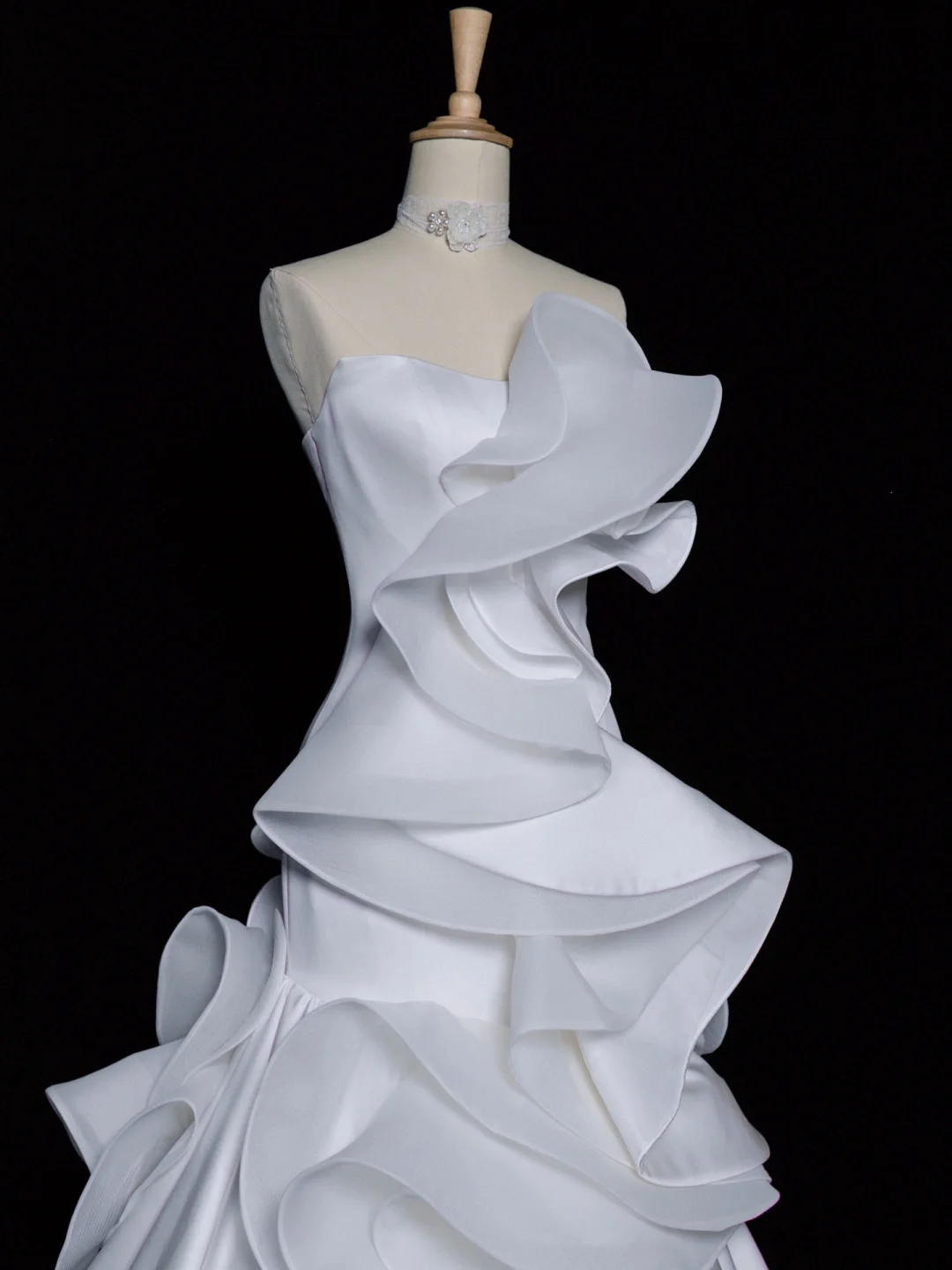 Pretty Wedding Dress Mermaid Strapless White Satin Long Vintage Wedding Dresses Bridal Gowns Brides Gown DH347