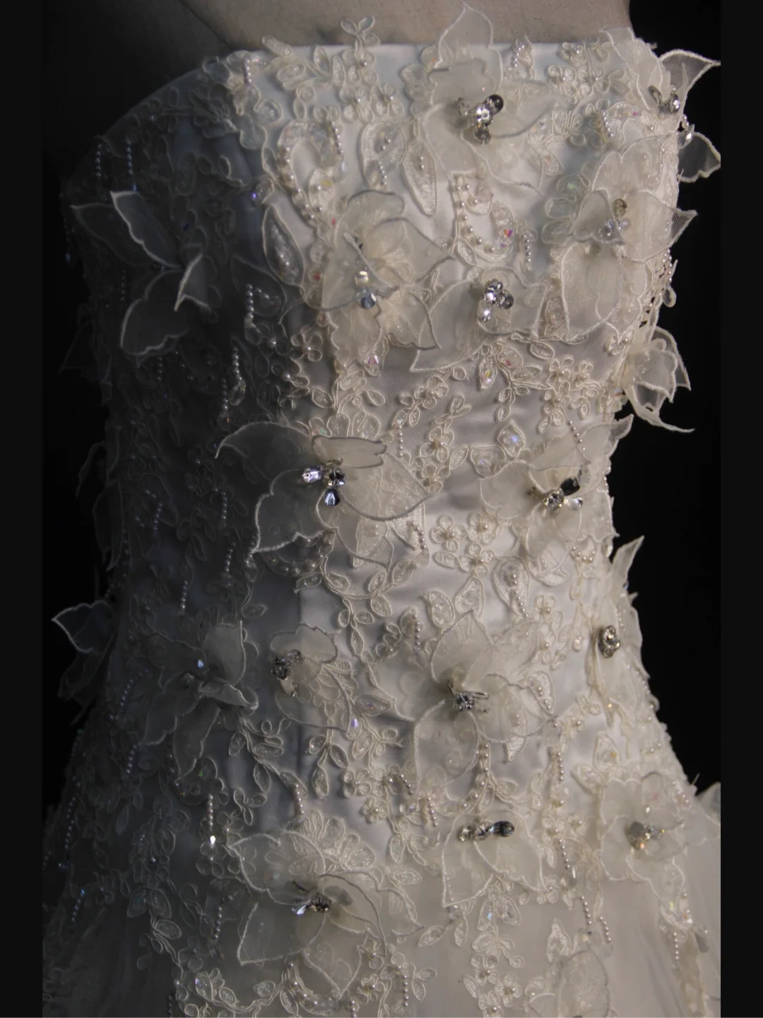 Vintage Wedding Dress 1970s Ball Gown Strapless White Tulle Wedding Dresses Bridal Gowns Elegant Brides Gown DH579