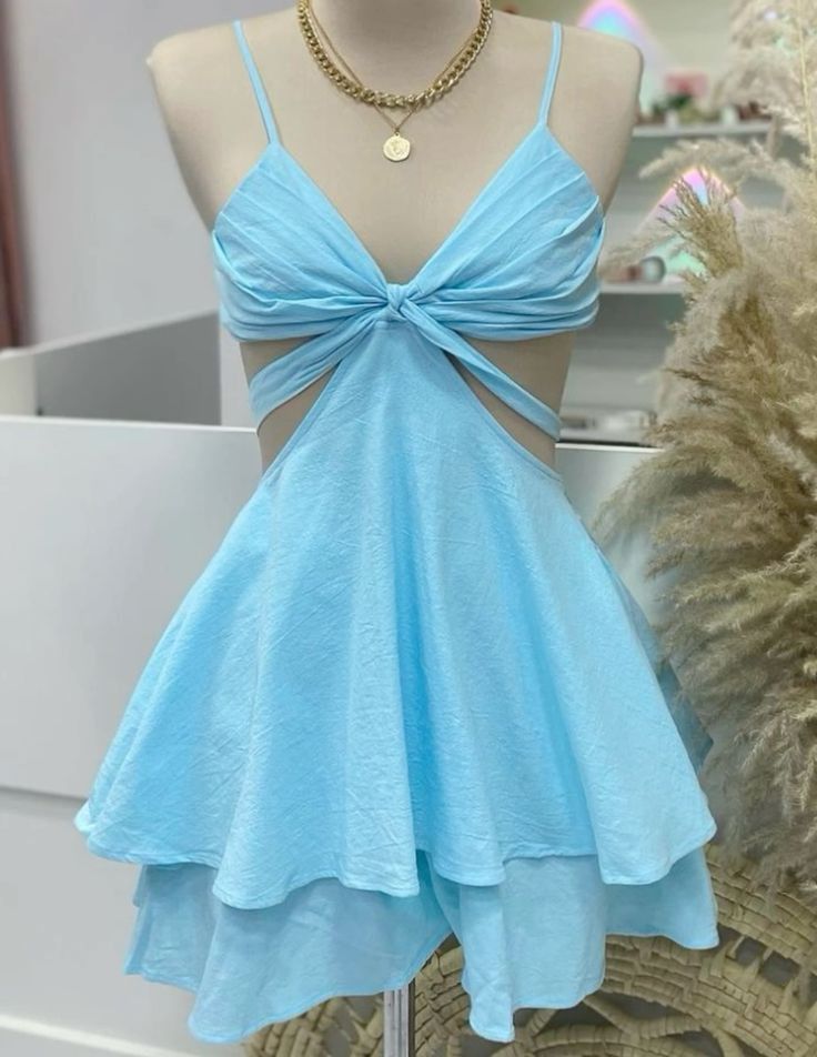 Cute A Line Tiffany Blue Spaghetti Straps Sleeveless Mini Short Formal 8th Grade Homecoming Dresses Summer Middle School Hoco Dress Homecoming Outfits 25 Birthday Dress DH755