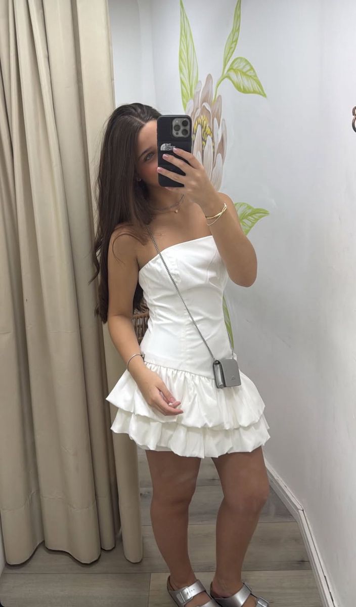 Sexy Sheath Strapless White Mini Short Formal 8th Grade Homecoming Dresses Summer Middle School Hoco Dress Homecoming Outfits Birthday Outfit DH757