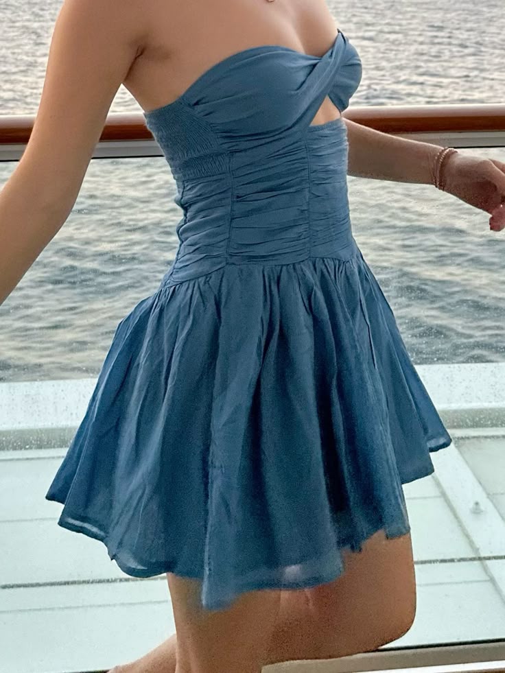 Cute A line Sweetheart Blue Chiffon Mini Short Formal 8th Grade Homecoming Dresses Summer Middle School Hoco Dress Homecoming Outfits 25 Birthday Dress DH793