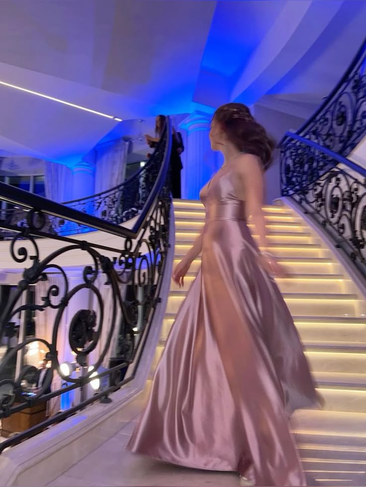 Elegant A Line Spaghetti Straps Satin Pink Long Birthday Dress Prom Dress Baddie Summer 20th Birthday Outfit DP1123