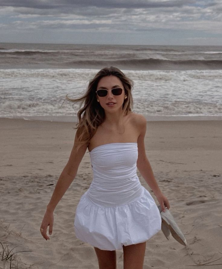 Cute A line Strapless White Satin Short Summer 18th Birthday Dress Hoco Dress Birthday Outfit 23rd Birthday Mini Party Dresses DP1239