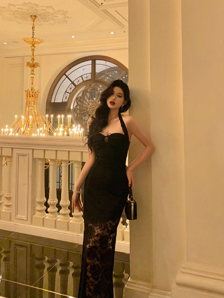 Elegant Mermaid Spaghetti Straps Black 21st Birthday Dress Party Gown Birthday Outfits Birthday Dress Ideas For Women DP1281