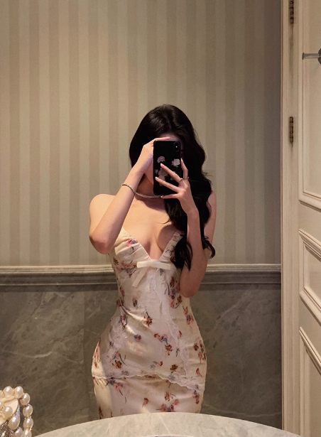 Sexy Mermaid Pink Floral Spaghetti Straps 18th Birthday Dress Party Gown Birthday Outfits Birthday Dress Ideas For Women DP1300