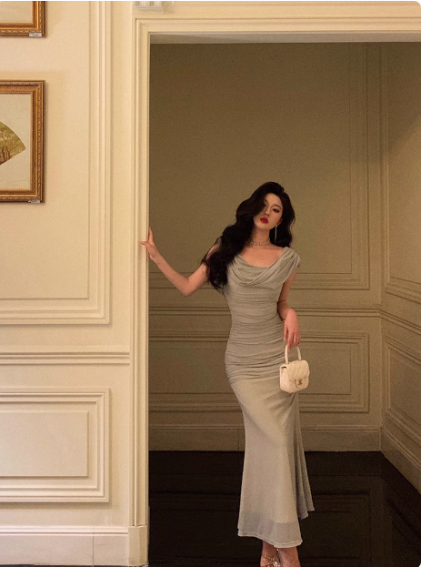 Elegant Sheath Green Tulle Sleeveless 23rd Birthday Dress Party Gown Birthday Outfits Birthday Dress Ideas For Women DP1417