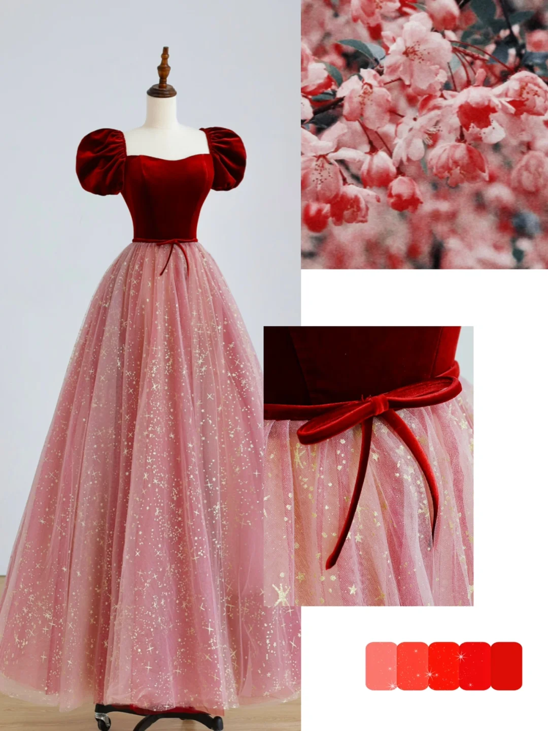 Elegant Glamour Ball Gown Sweetheart Short Sleeves Tulle Pink Prom Dress Party Dress Evening Dresses DP1518
