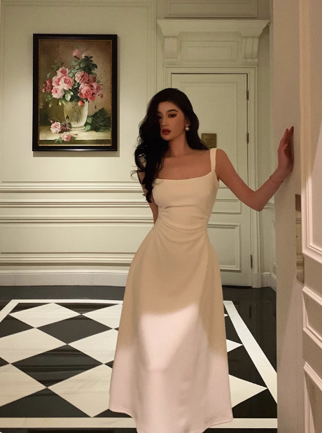 Sexy A line Square Satin 21st Birthday Dress Party Gown Birthday Outfits Birthday Dress Ideas For Women DP1627