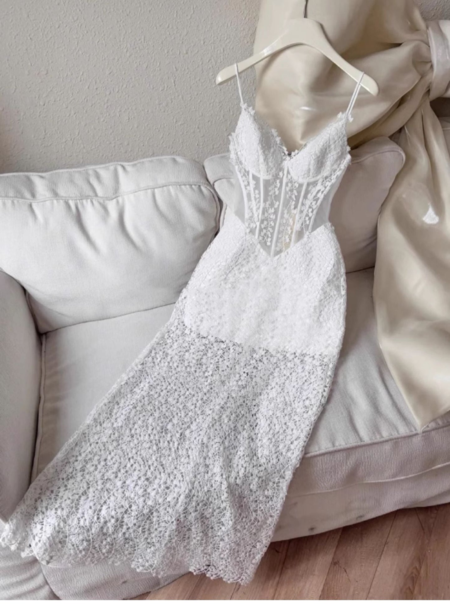 Cute A line Spaghetti Straps Lace Long Summer Birthday Dress Prom Dress Birthday Outfit 23rd Birthday Party Dresses DP1722