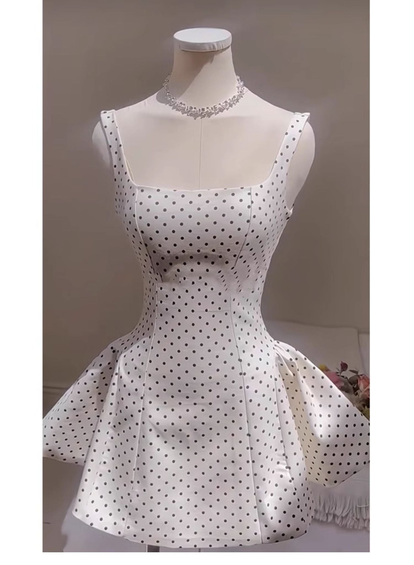 Cute A line Square Short Satin Summer Birthday Dress Hoco Dress Mini Birthday Outfit 23rd Birthday Party Dresses DP1725