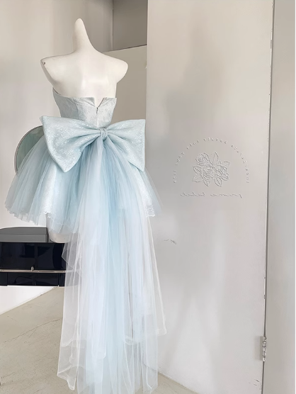 Pretty Ball Gown Short Sweetheart Blue Lace Homecoming Dress Summer Hoco Dresses Cocktail Dress For Senior Teens DP1793