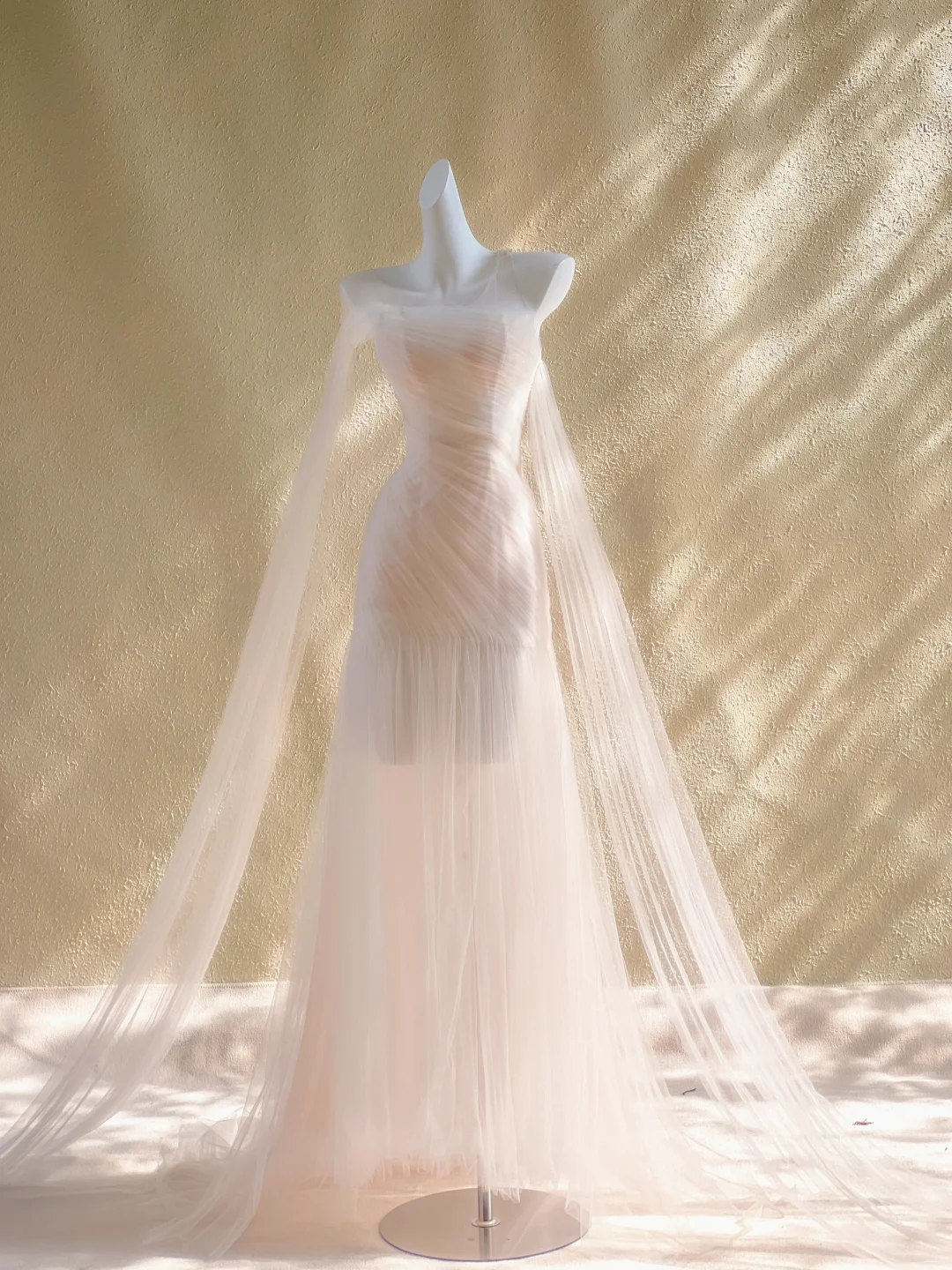 Simple Wedding Dress Mermaid Strapless Tulle Long Summer Wedding Dresses Bridal Gowns DP1868