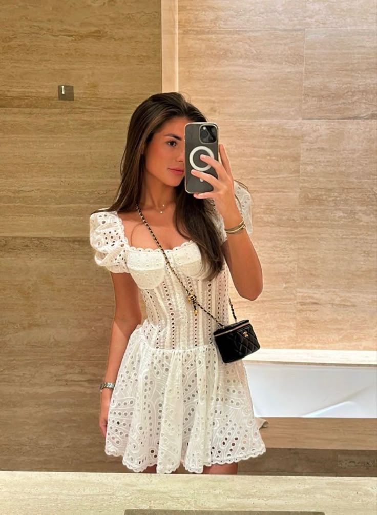 Cute A line Square Lace White Summer Homecoming Dress Hoco Dress Mini 18th Birthday Outfit Cocktail Dresses DP1908