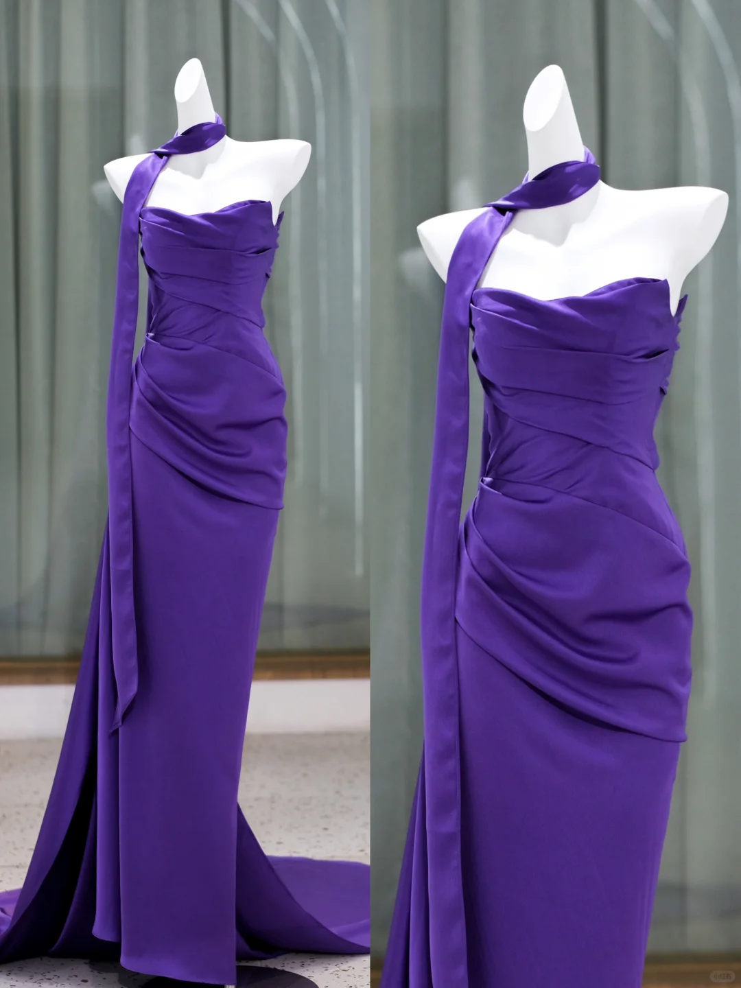 Gorgeous Mermaid Strapless Grape 23rd Birthday Dress Prom Dress Birthday Outfits With Ribbon For Women DP1994