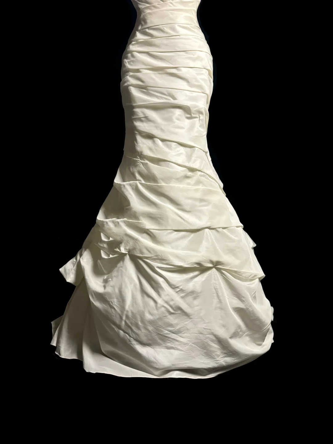 Vintage Wedding Dress Mermaid Sweetheart Ivory Taffeta Long Wedding Dresses Retro 1970s Bridal Gowns DP2065