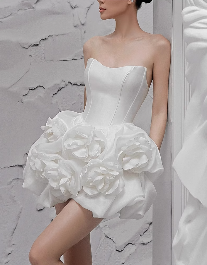 Sexy A line Sweetheart White Satin Short Homecoming Dress Summer Hoco Dresses Cocktail Dress Birthday Outfits DP2284