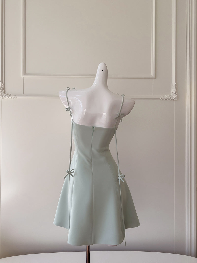 Sexy A line Spaghetti Straps Sage Green Satin Short Homecoming Dress Summer Hoco Dresses Cocktail Dress Birthday Outfits DP2286