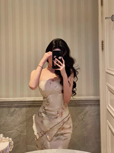 Classy Mermaid Strapless 2 Pieces Floral 18th Birthday Dress Party Gown 21st Birthday Outfits Birthday Dress Ideas For Women DP609