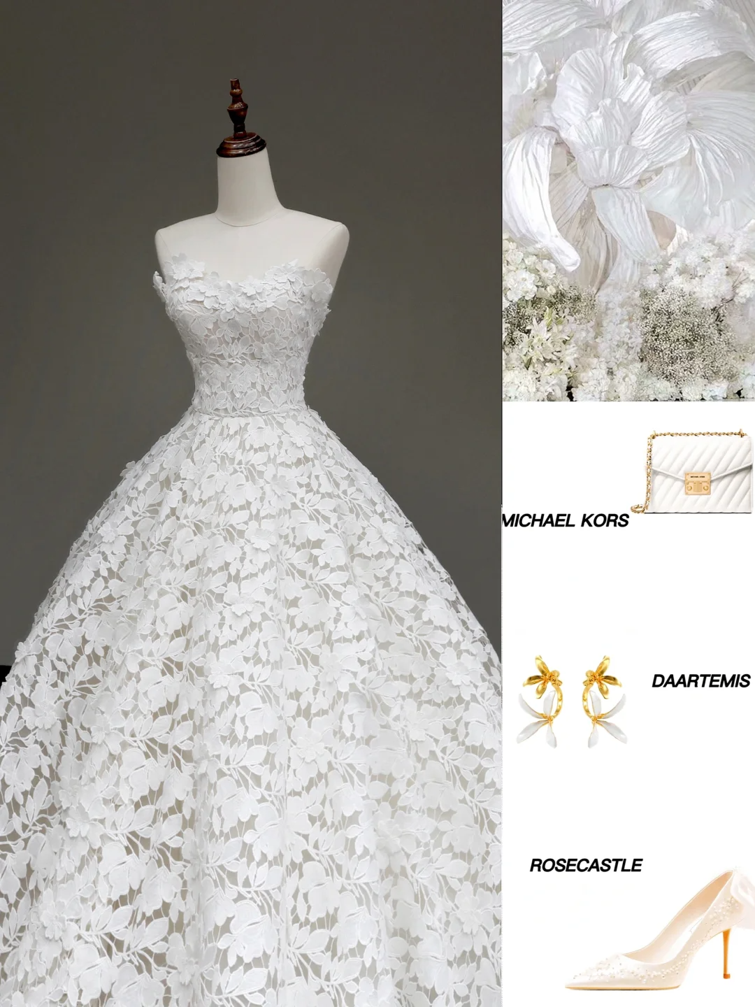 Unique Bridal Gown Ball Gown Strapless White Lace Wedding Dresses Bridal Gowns DP653