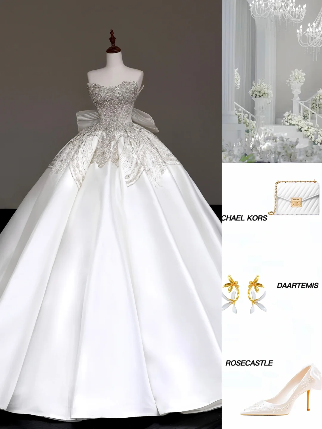 Unique Bridal Gown Ball Gown Sweetheart White Satin Wedding Dresses Bridal Gowns DP675