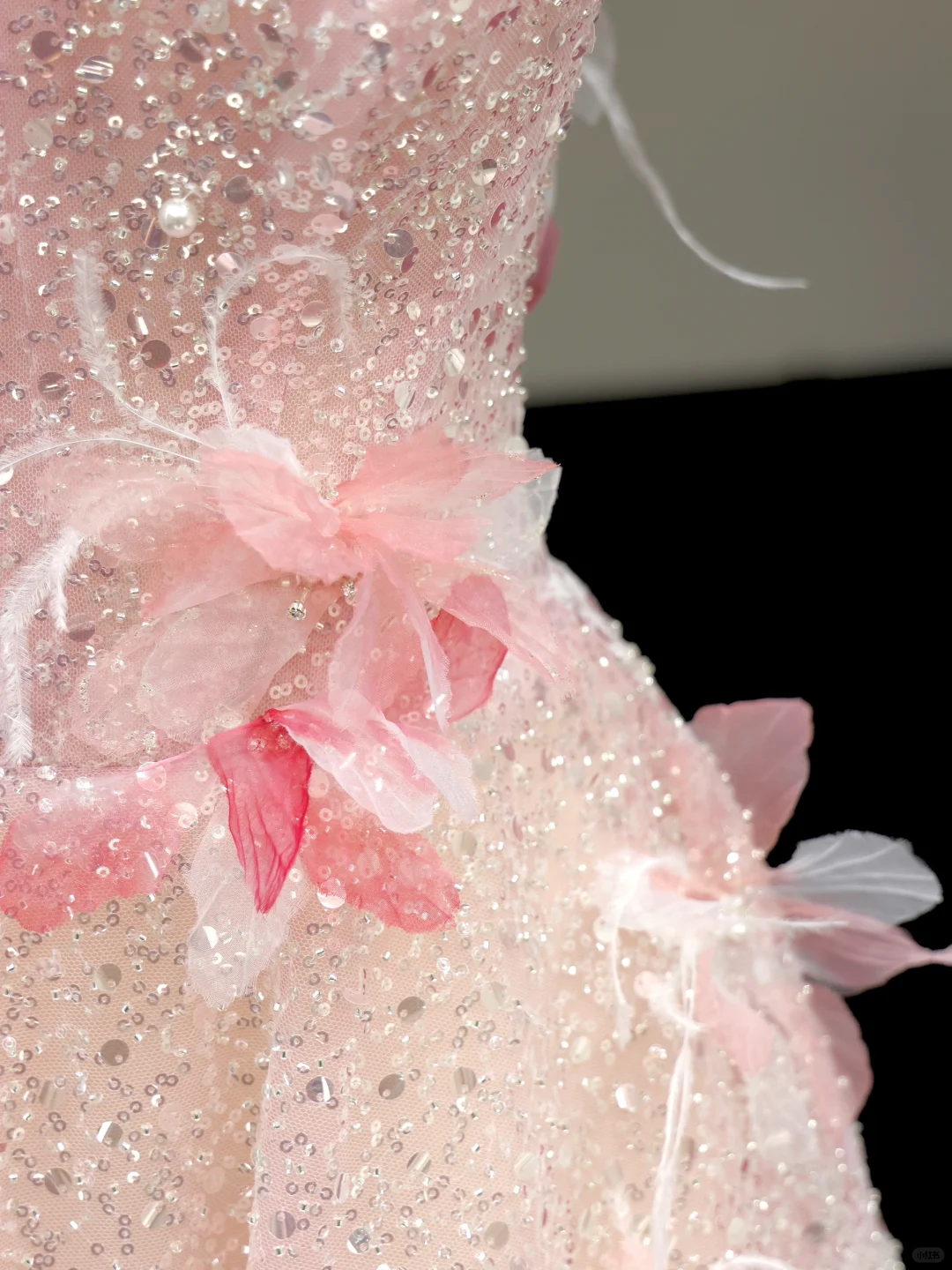 Stunning Ball Gown High Neckline Pink Sequin Long Prom Dress Party Dress Graduation Dresses DP804