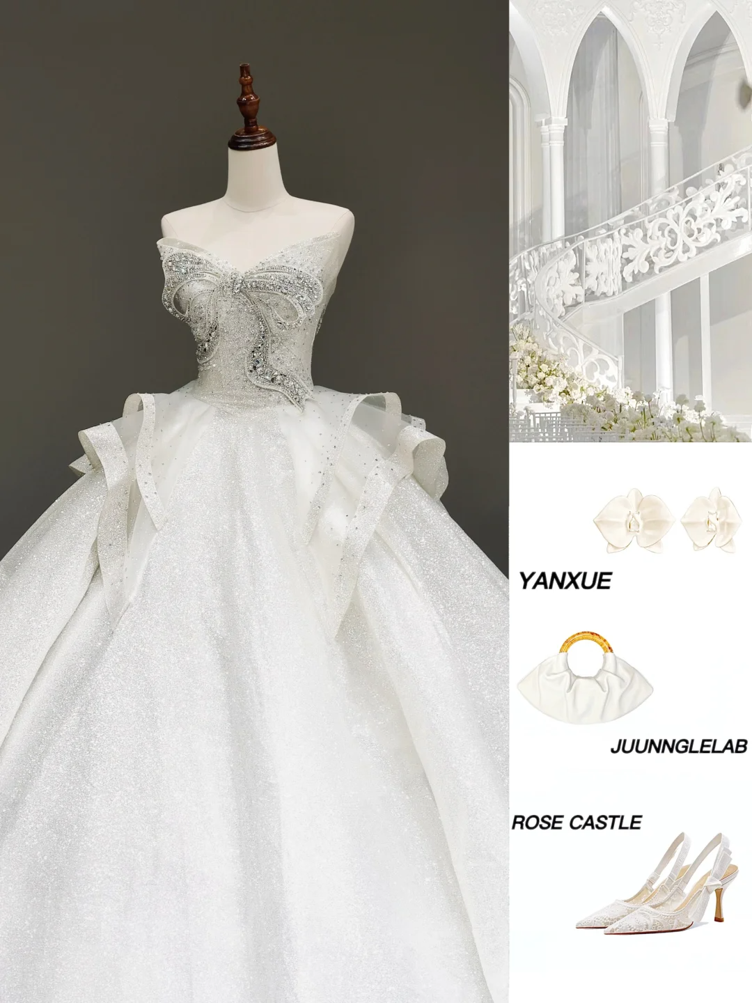 Princess Bridal Gown Ball Gown Sweetheart White Sequin Wedding Dresses With Bow-knot Bridal Gowns DP816