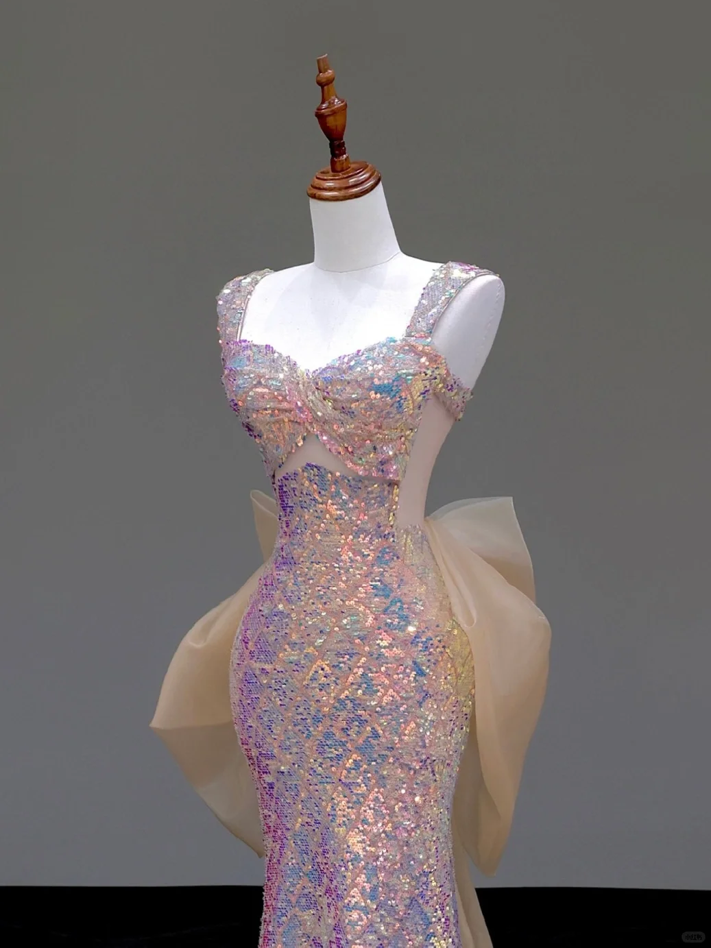 Pretty Mermaid Sweetheart Sequin Pink Long Prom Dress Party Dress Graduation Dresses DP860