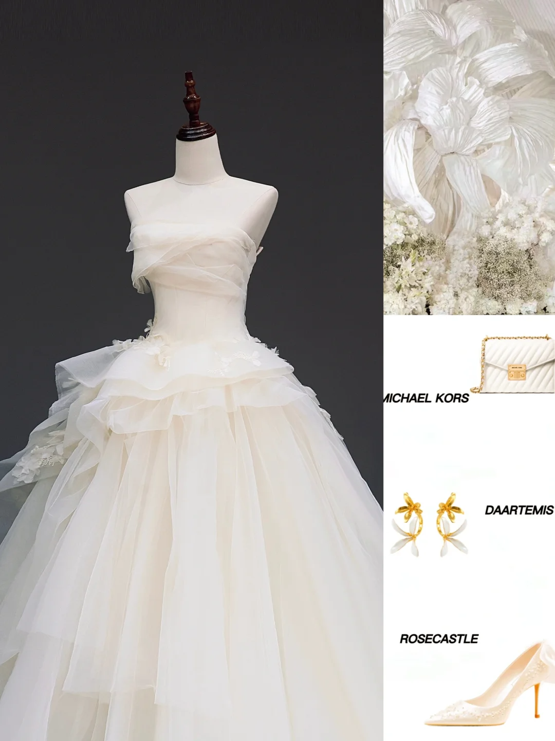 Timeless Bridal Gown Ball Gown Strapless Ivory Tulle Wedding Dresses Bridal Gowns DP851