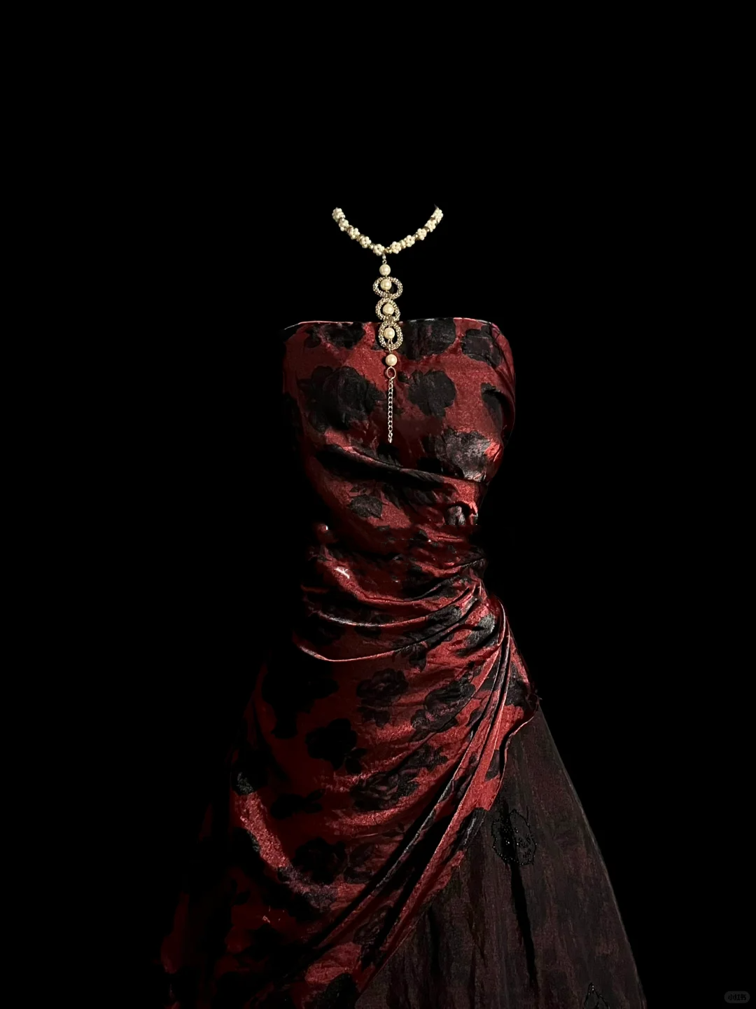 Retro Ball Gown Strapless Burgundy Floral Tulle Long Prom Dresses Evening Gowns Evening Dress DP944