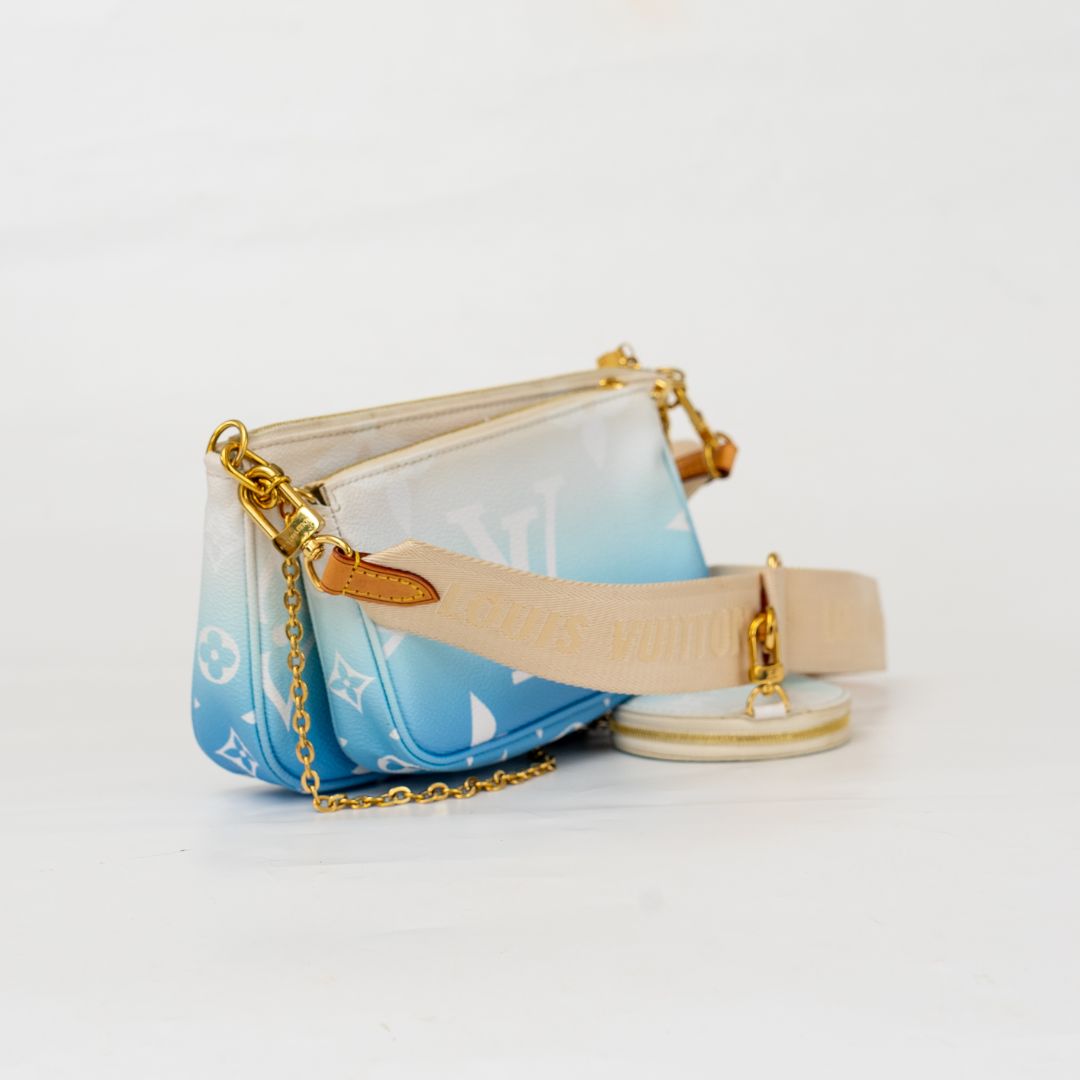 Louis Vuitton Monogram Giant By The Pool Multi Pochette Accessories Blue Crossbody
