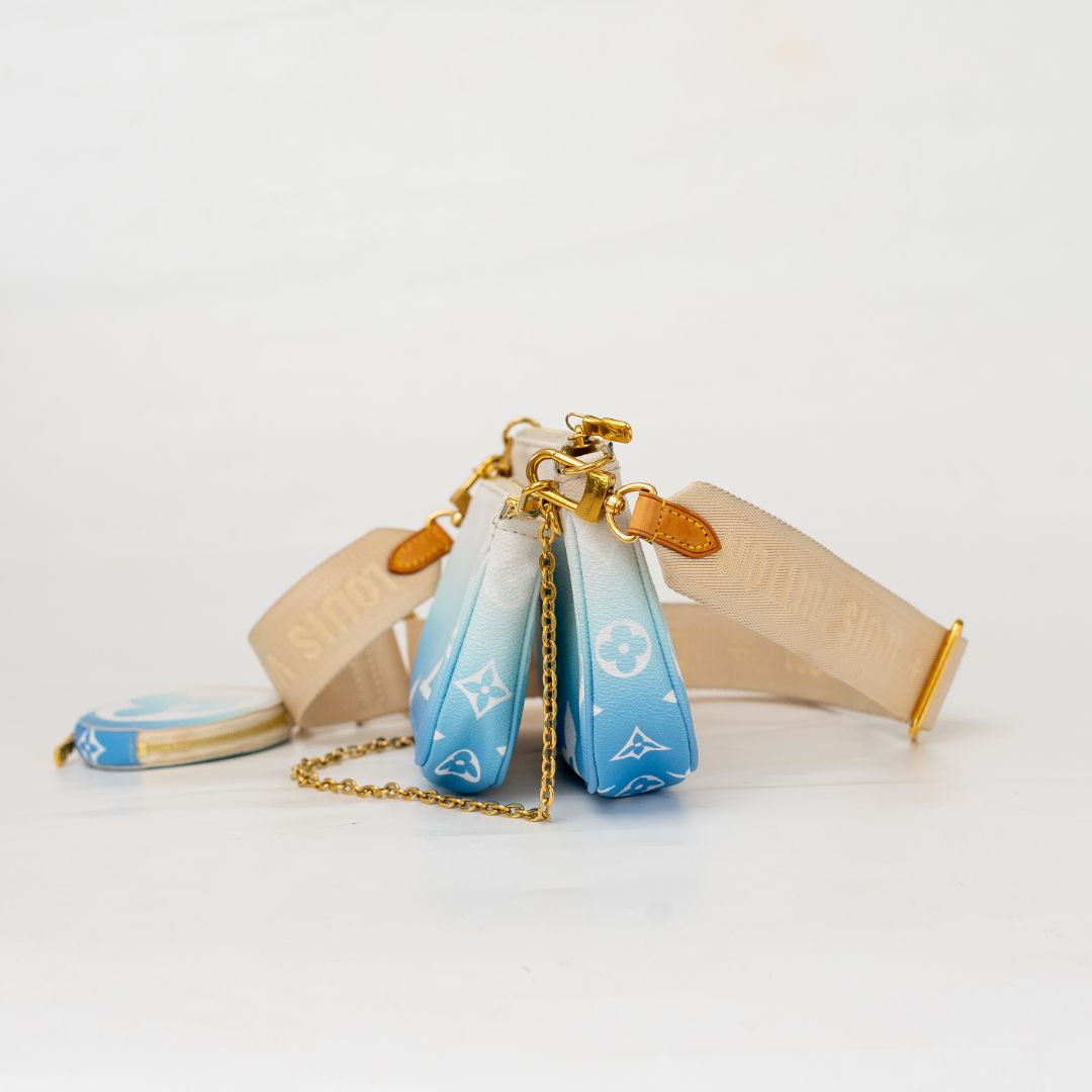 Louis Vuitton Monogram Giant By The Pool Multi Pochette Accessories Blue Crossbody