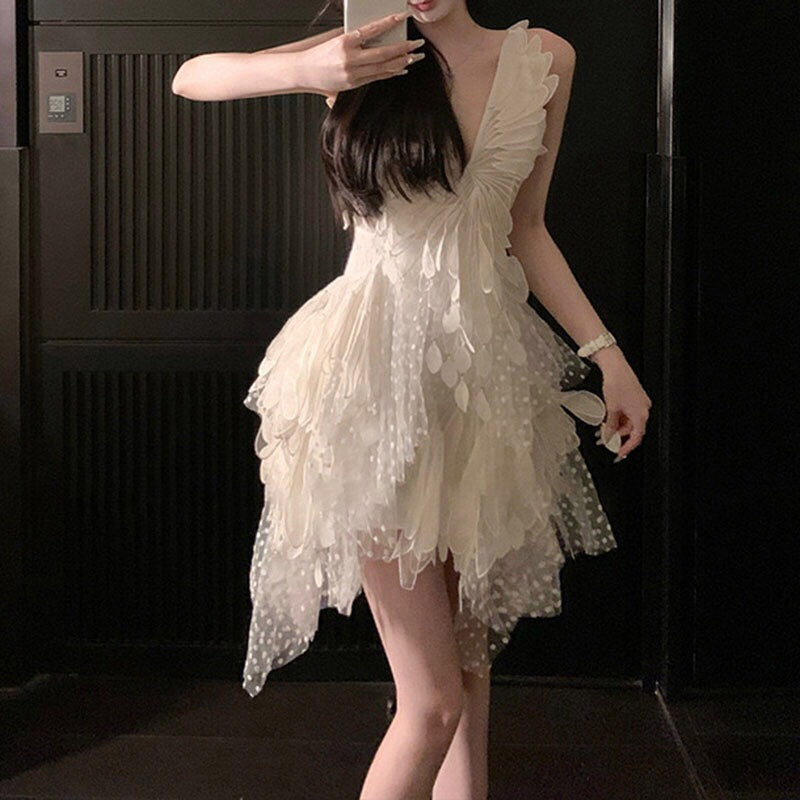 French retro lace dress birthday dress ED01053