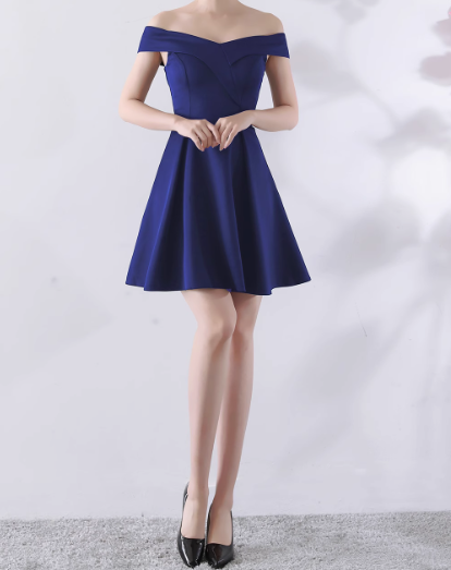 Simple Off Shoulder Dress Elegant Banquet Dress ED01185