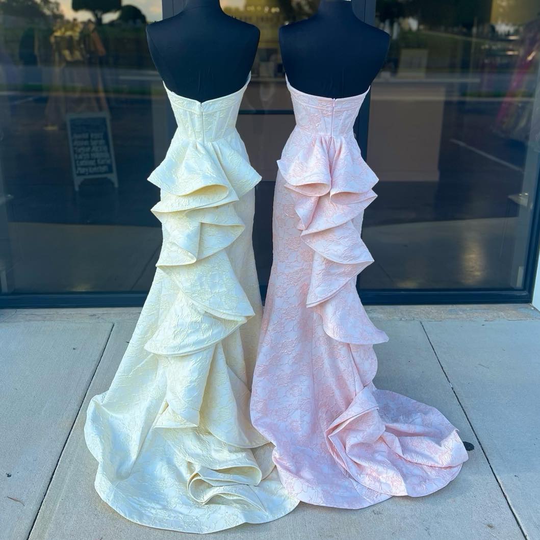 Strapless Floral Printed Mermaid Prom Dress ED01308