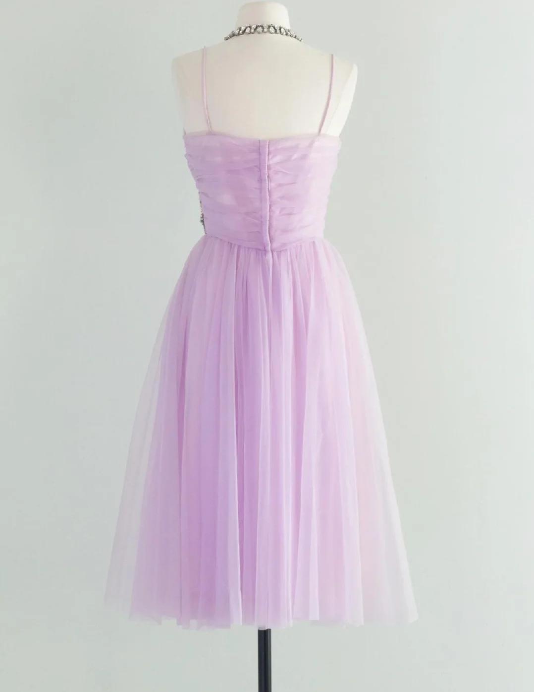 Sweet Pink Spaghetti Strap Tulle Short Prom Dress Homecoming Dress ED01837