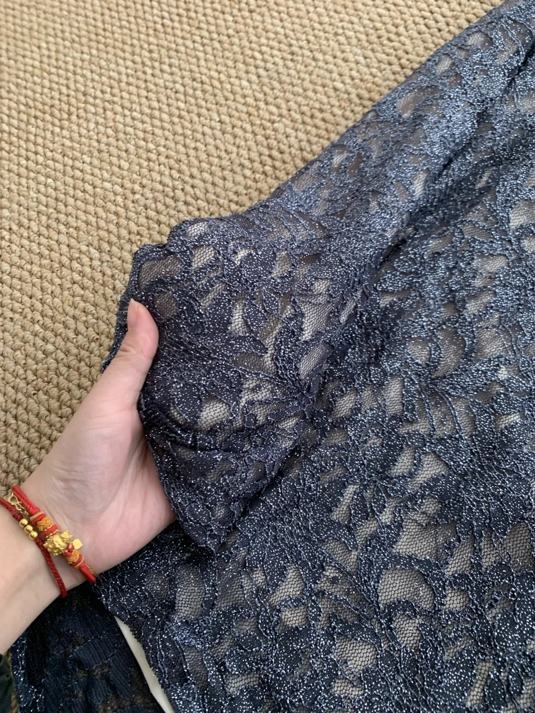 Unique V Neck Lace Sheath Long Prom Dress Sparkling Party Dress ED01873