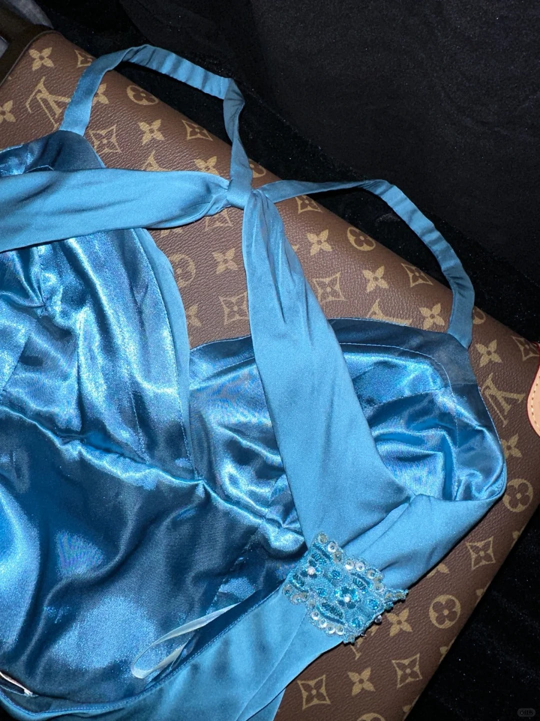 Elegant Blue Sweetheart Neck Bodycon Dress Satin Backless Prom Dress Formal Evening Dress ED01903