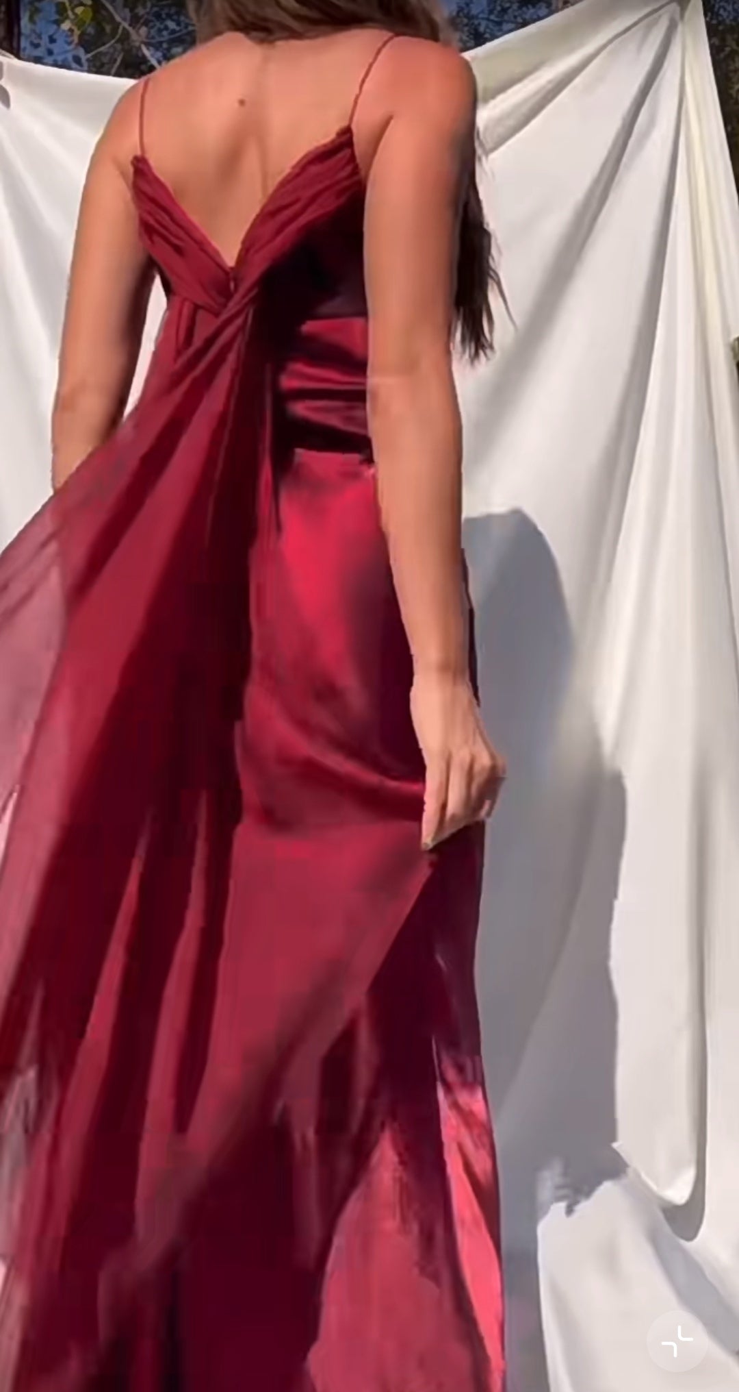 Royal Purple Satin Prom Dress Vintage Glam Evening Gown with Chiffon Ribbon ED1942